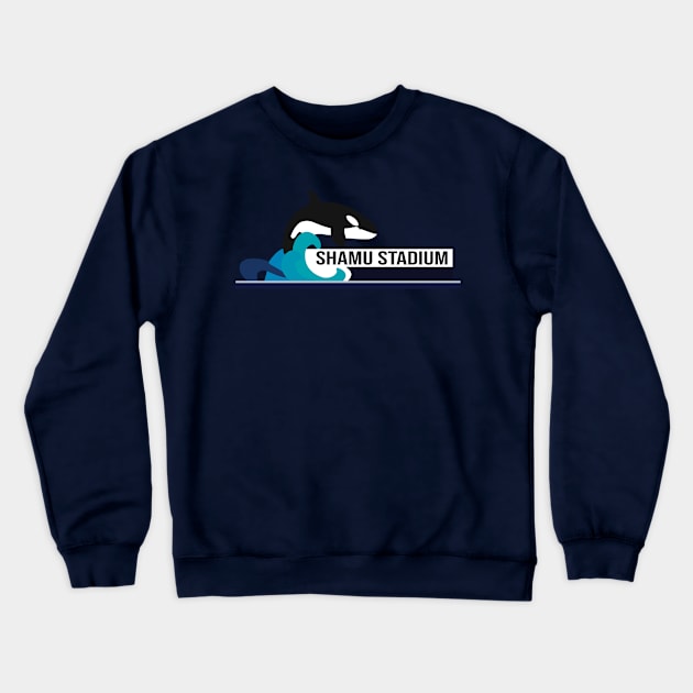 Shamu Stadium Sign Crewneck Sweatshirt by Realm of the Sea